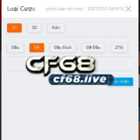 Lô đề cf68 và hướng dẫn các bước cược các loại hình