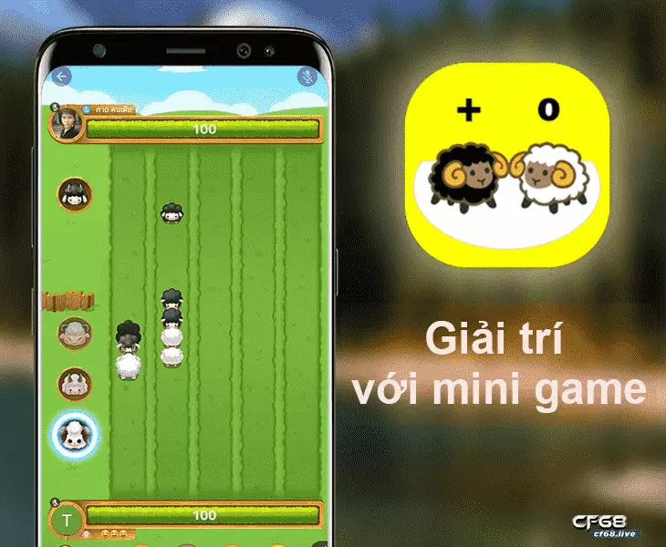 Giao diện màn hình của trò chơi game con cừu