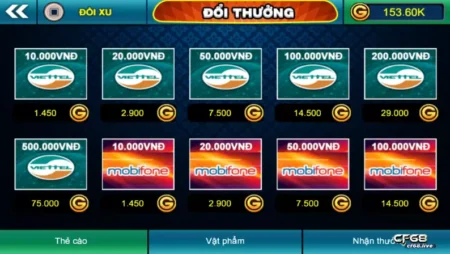 Chơi game được thẻ điện thoại trên điện thoại tổng hợp