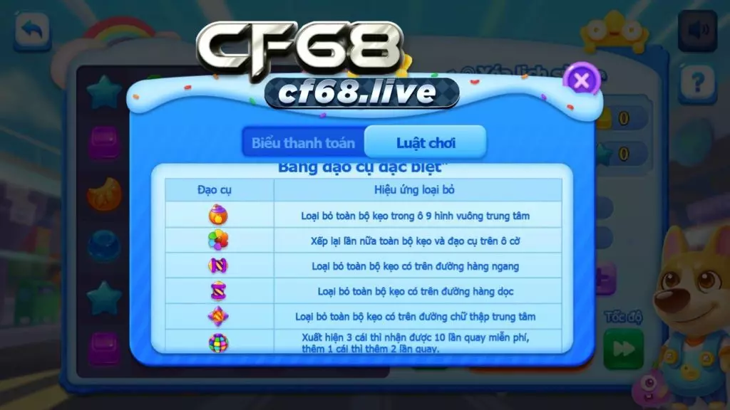 Mẹo chơi game xếp kẹo cf68