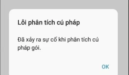 Lỗi cài đặt cf68 và cách sửa lỗi phân tích cú pháp và trên điện thoại android