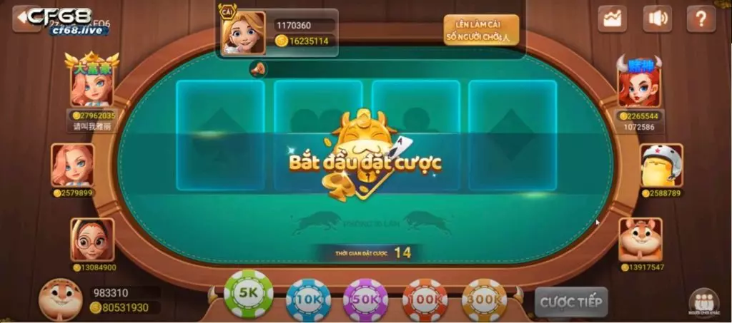 Giao diện chơi game bull bull casino cf68