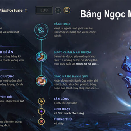 Bảng ngọc Miss Fortune chi tiết mùa mới, gợi ý lên đồ chuẩn