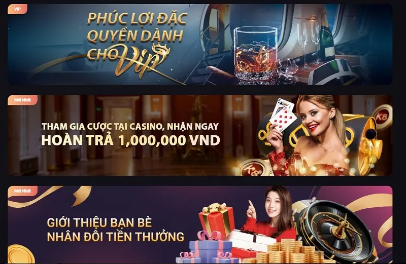 Kho game Casino K8 có những trò chơi hấp dẫn nào