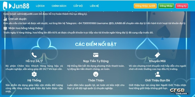 Hướng dẫn thao tác đăng ký đại lý jun88 siêu đơn giản