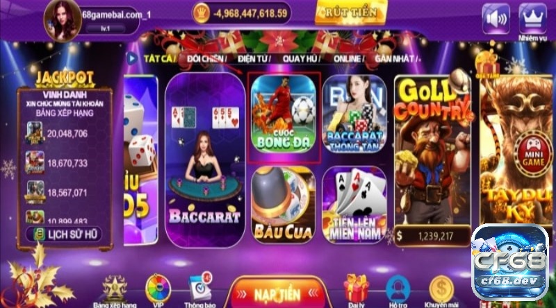 Tải app game 68 Game Bài anh em có thể chơi vô vàn tựa game đa dạng