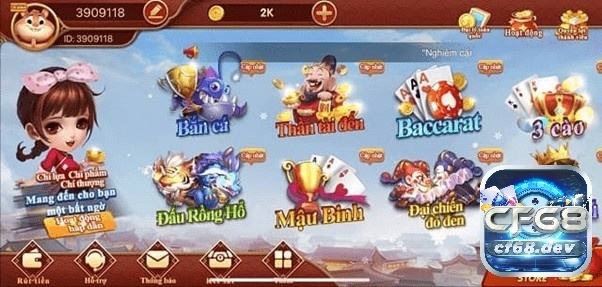 Danh bai oline CF68 – Cổng game uy tín đáng thử 2023