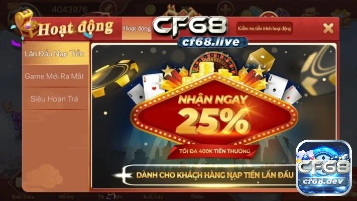 Nhiều hoạt động khuyến mãi tại CF68