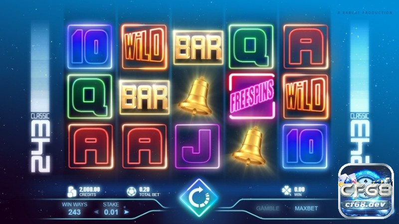 Giao diện siêu đơn giản của trò chơi Classic 243 slot