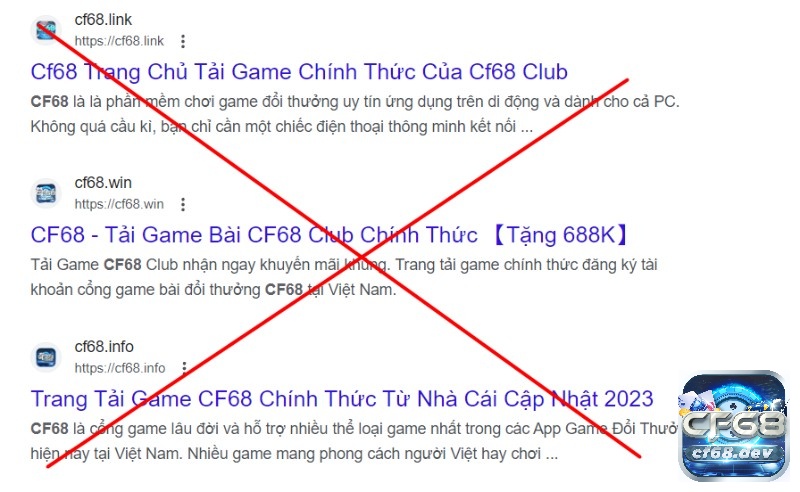 Không tham gia bất kì website giả mạo để tránh thắc mắc cf68 uy tín không