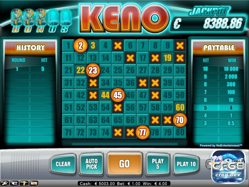 Keno là thể loại game bài thử vận may cực thú vị