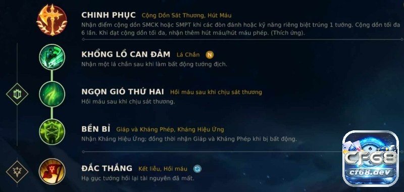 Bảng ngọc Darius Tốc Chiến với thiên hướng chống chịu