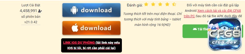 Đa dạng hệ điều hành khi tham gia tat ca game ban ca tại CF68