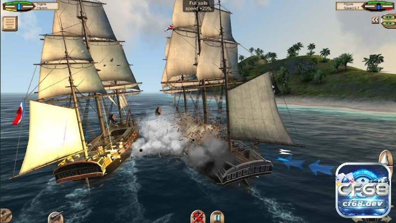 Game The Pirate: Caribbean Hunt với lối chơi chiến đấu bằng tàu chiến đầy kịch tính