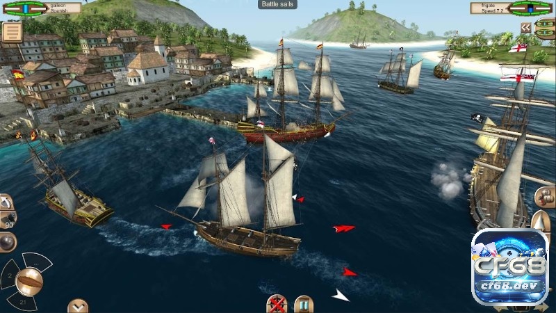 Game The Pirate: Caribbean Hunt có bản đồ rộng lớn và đa dạng