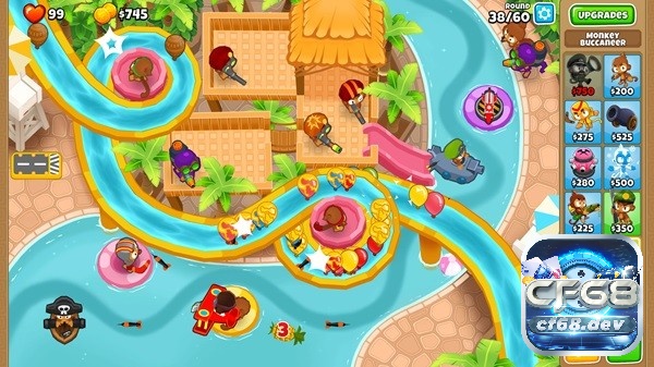 Mỗi map trong Bloons TD 6 lại có độ khó chơi