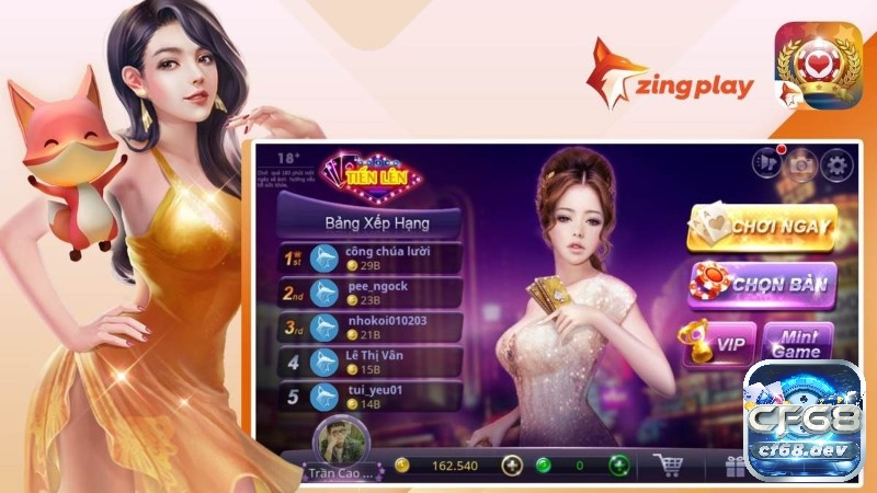 Khám phá cách nạp tiền game tiến lên zingplay cùng CF68 nhé!