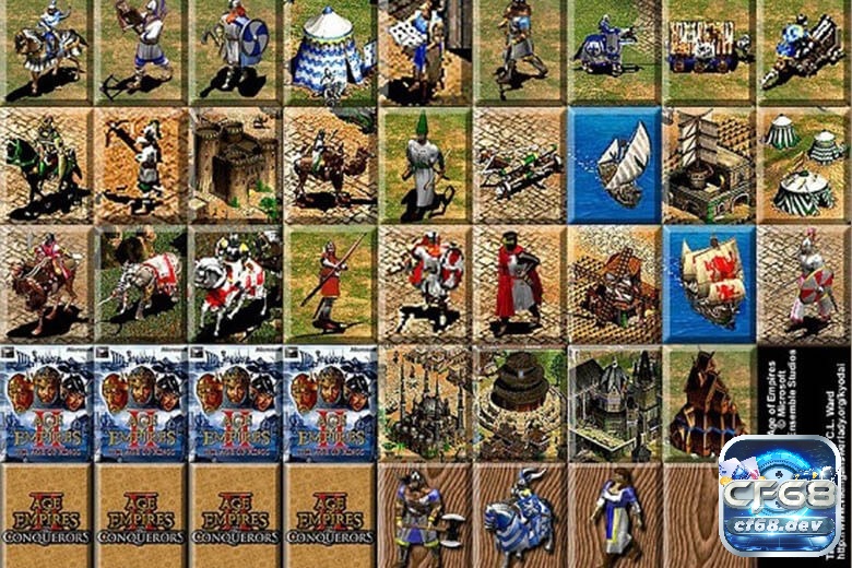 Binh chủng trong Age of Empires 2 đa dạng bới quân đội trên đất liền và quân đội trên biển